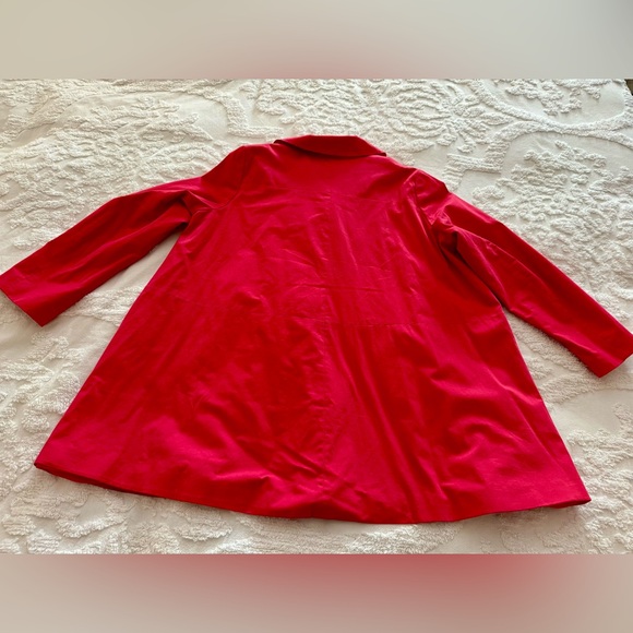 ALICE & UO MINT CONDITION COTTON SWING TRENCH SZ LARGE IN PEONY RED - Picture 8 of 8